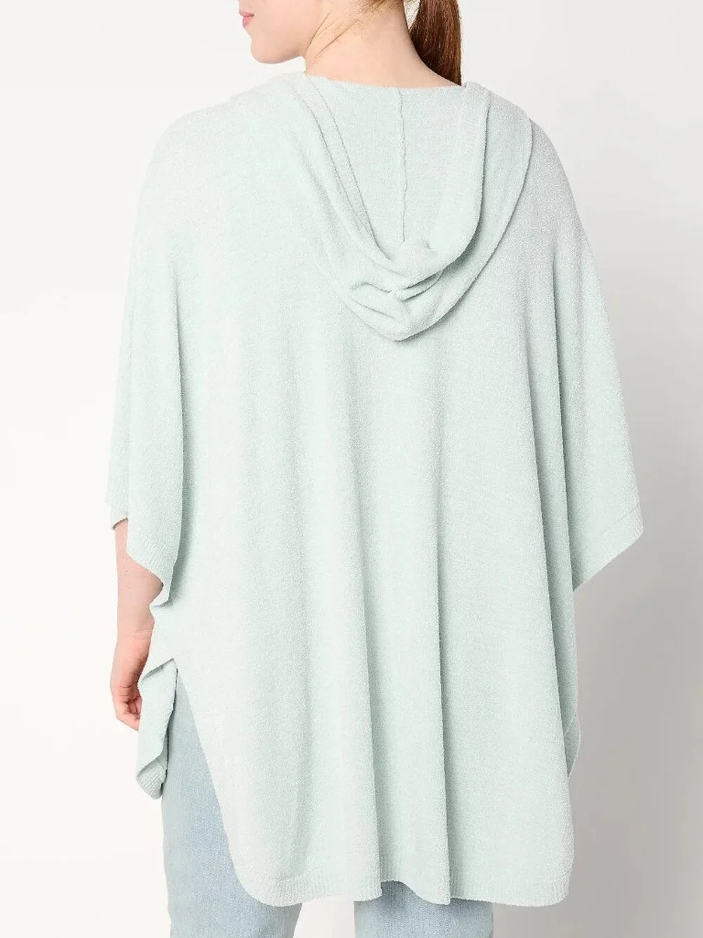 NWT BAREFOOT DREAMS CozyChic Ultra Lite Shirt Tail Poncho Sea Salt OS